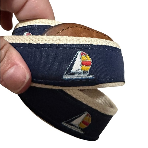 Zep Pro Nautical Themed Men's Belt - Navy and Brown - Picture 3 of 5